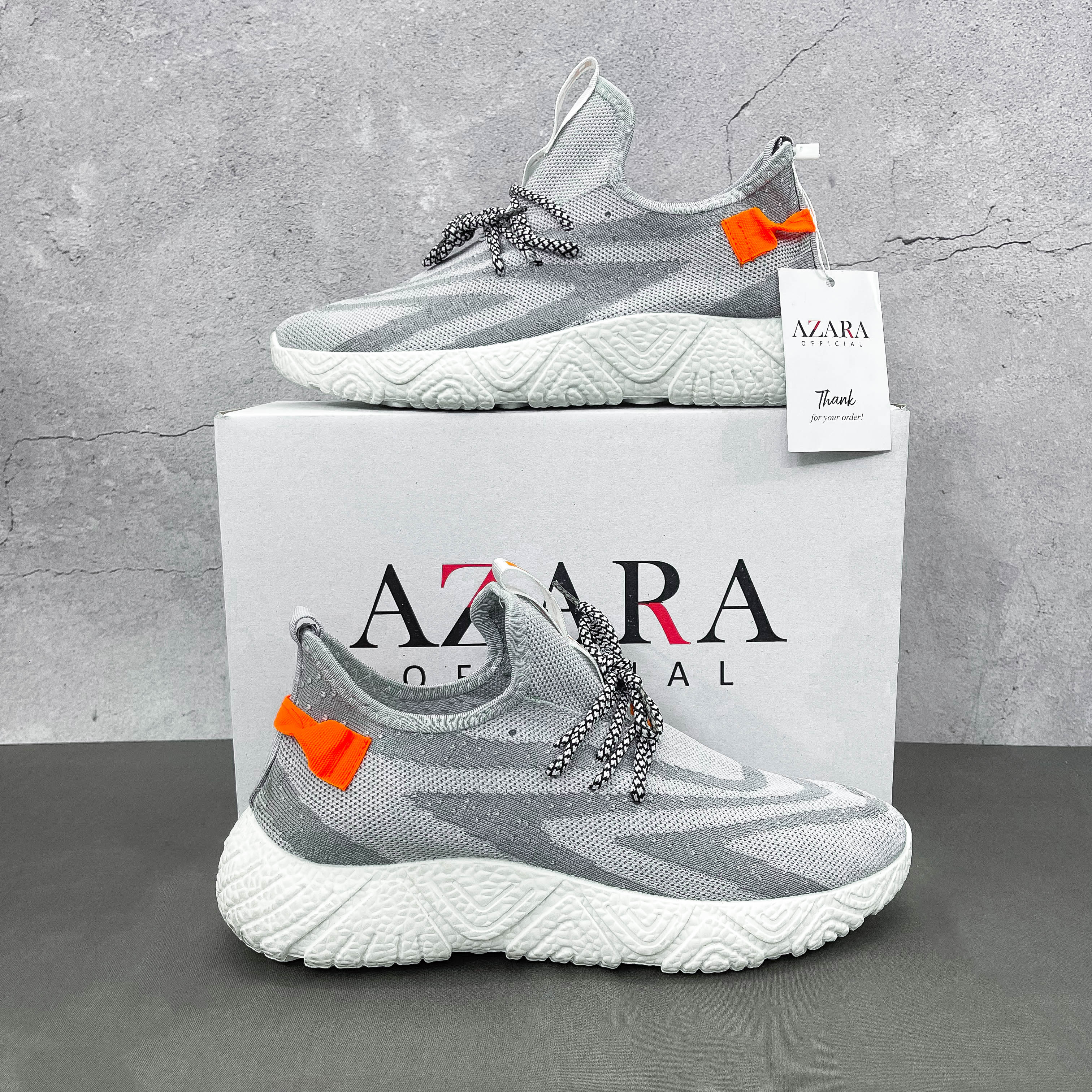 Giày Thể Thao Nam AZARA- Sneaker Màu Đen - Trắng , Giày Thể Thao Chạy Bộ, Ôm Chân, Thoáng Khí - G5170