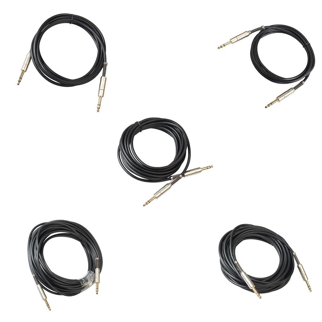 Braid 1/4'' Gold-Plated 6.35mm Stereo Male to Male Audio Cable 1.8m