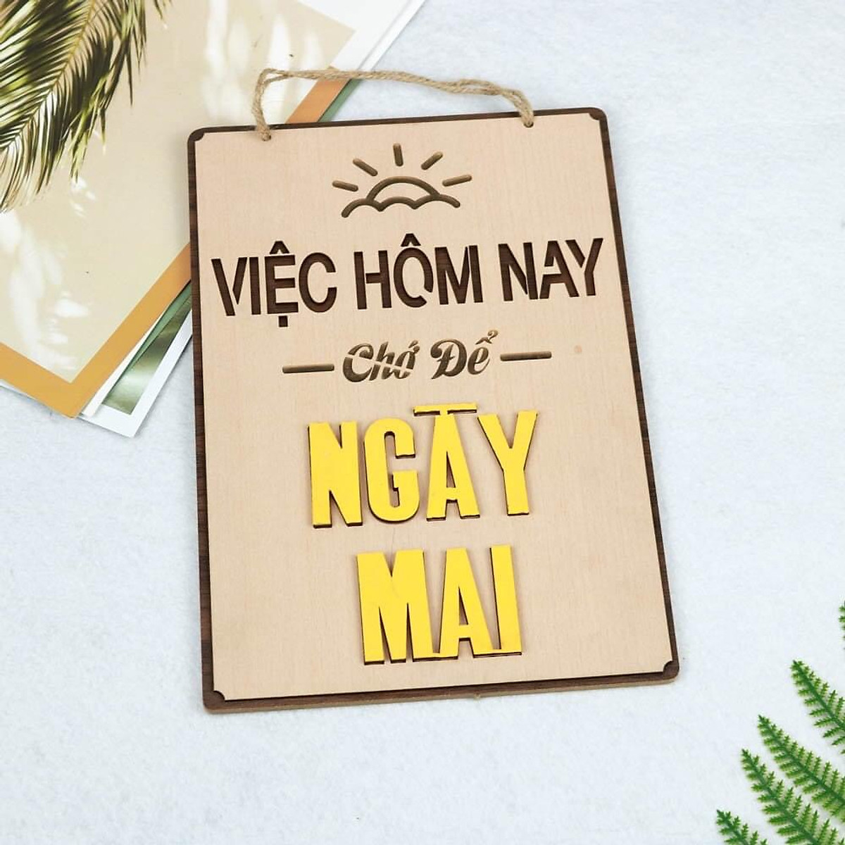 15 MẫuTranh gỗ tạo động lực cao cấp trang trí văn phòng 20x27cm