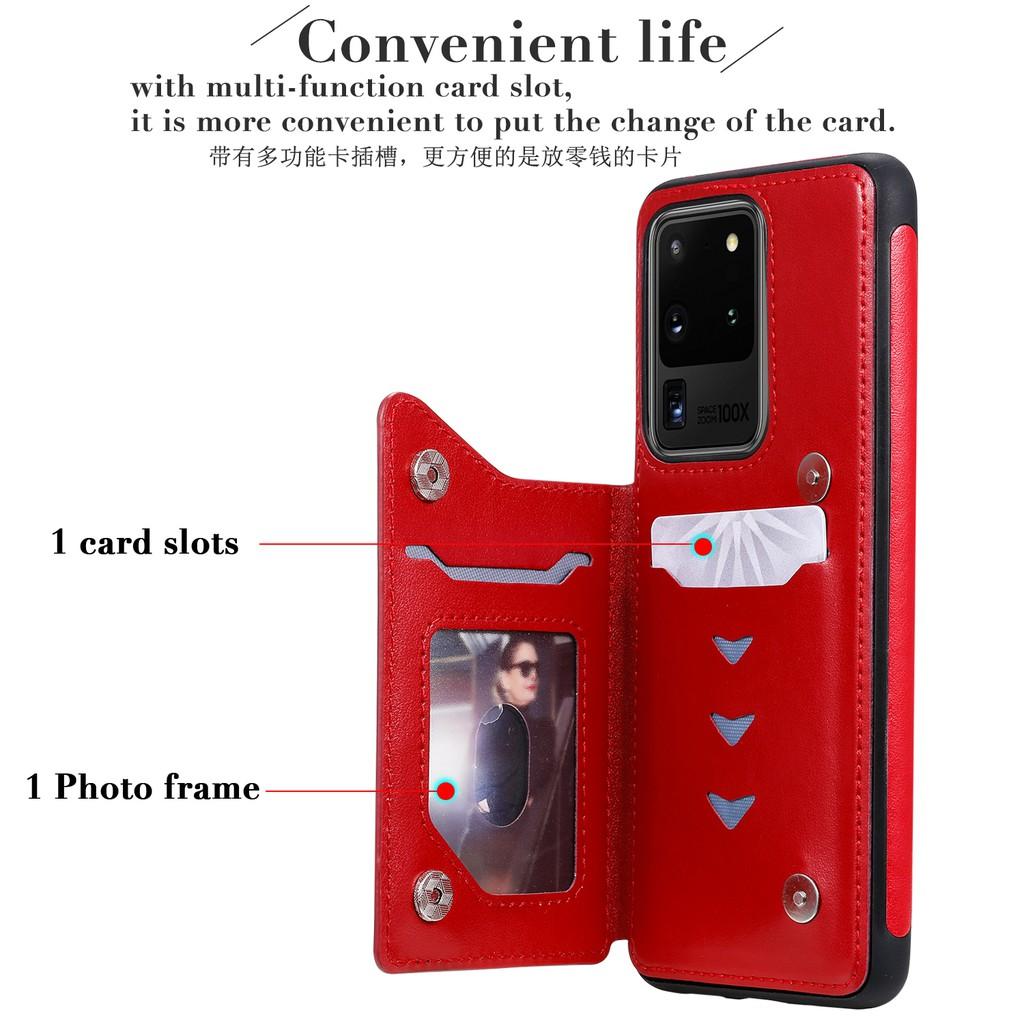Ốp lưng da ví gập cho Samsung Galaxy Note20 Ultra S20 Ultra S20+ S20 S10 Plus S10+ S10e
