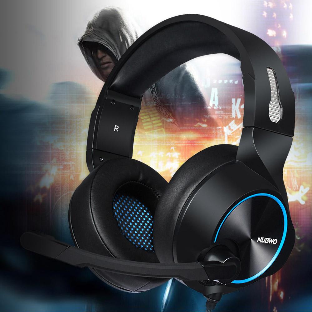 Tai nghe chơi game NUBWO N11 3,5 mm âm trầm sâu trên tai nghe có micrô cho điện thoại di động PS4 mới Xbox One