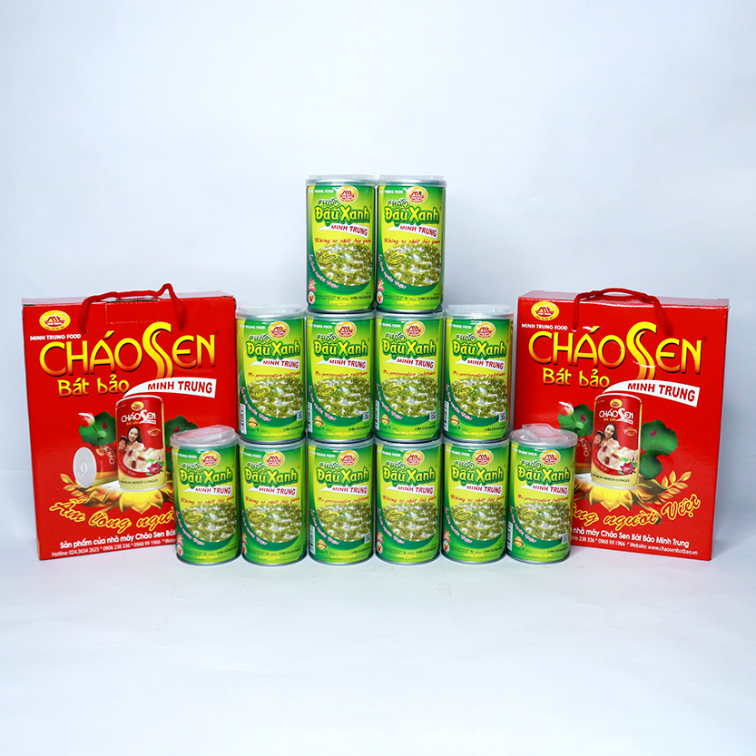 Cháo đậu xanh Minh Trung 365g (combo 6 lon - Cháo Đậu Xanh 6)