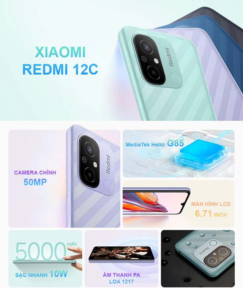 Điện thoại Xiaomi Redmi 12C (3GB/32GB) - Hàng chính hãng