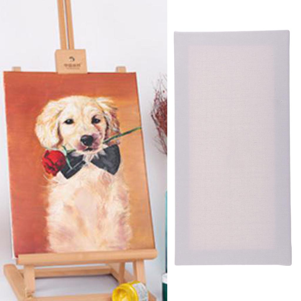2x Art Supply Artist 8"x 16" Blank White Wooden Frame Canvas Panel Boards