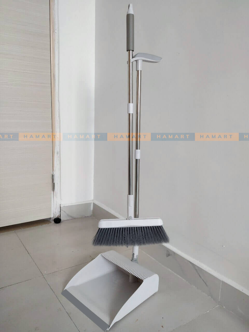 Chổi Quét Nhà Thông Minh Hamart 2in1 Chổi Nhựa Kèm Hót Rác Gấp Gọn XOAY 180° KY LỌC RÁC