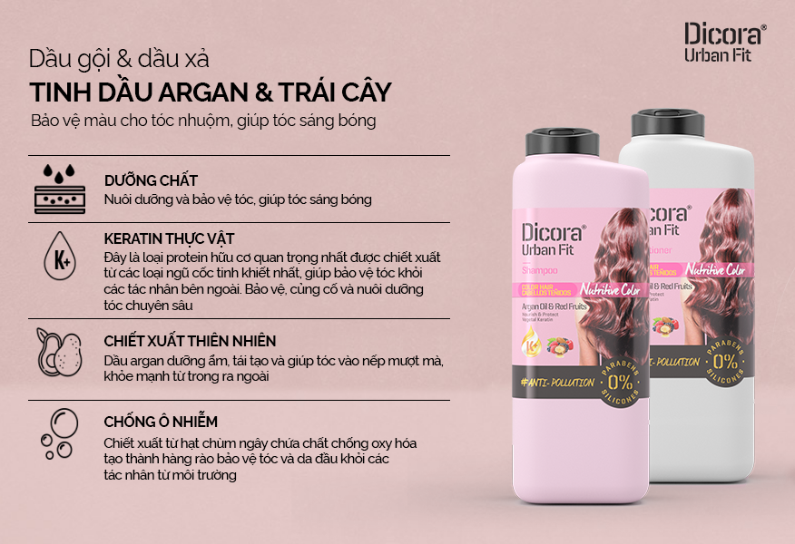 Dầu xả dành cho tóc nhuộm chiết xuất tinh dầu Argan 400ml