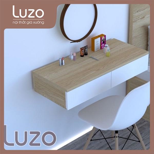 Bàn trang điểm treo tường gỗ MDF nhập khẩu Malaysia phong cách Hàn Quốc BTD TT2 -- Luzo Home