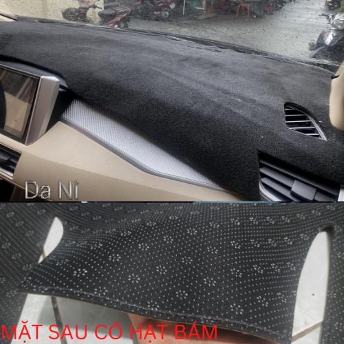 Thảm taplo toyota vios đời 2004 đến 2023 da cacbon,da vân gỗ, tuyết nhung chống nắng cao cấp
