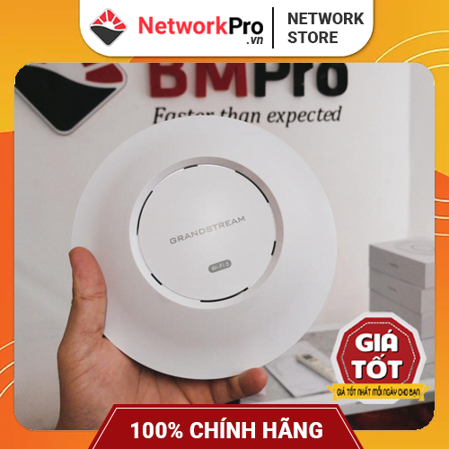 Bộ Phát WiFi Grandstream GWN7660 (Hàng Chính Hãng) - Hỗ Trợ 256 User, Chuẩn AX 1774Mbps (Không Kèm Nguồn)