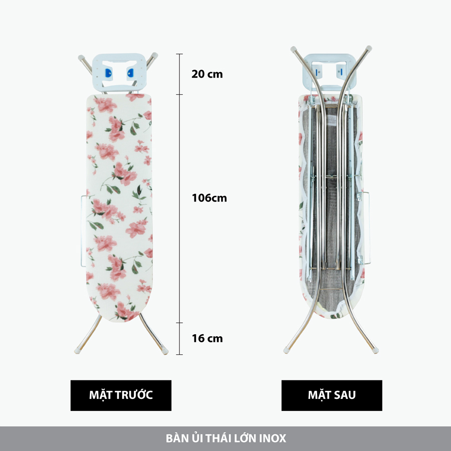 Bàn ủi /Cầu là Trường Thắng chân Inox Size 30x108cm