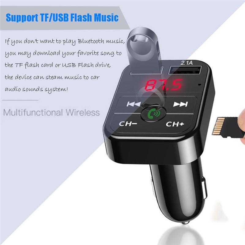 Bộ sạc xe USB nhanh chóng Bluetooth 5.0 FM Bộ điều chế bộ điều chế bộ dụng cụ xe tay 3.1A Bộ sạc nhanh Audio Player