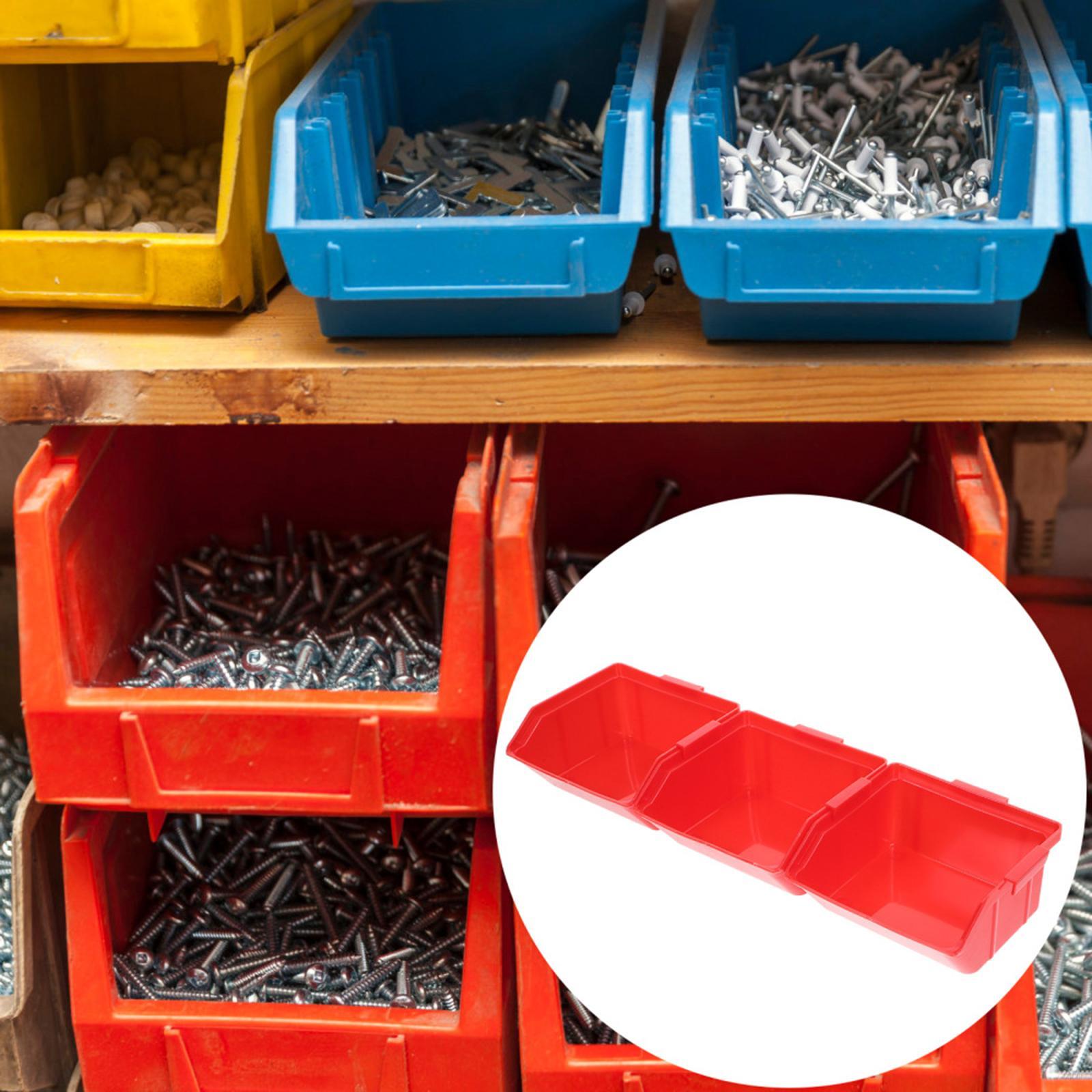 10x Bolts Wall Organizer, Heavy Duty Stackable Storage Bin Container Hanging Stacking Containers for Nuts Bolts Screws Beads Buttons