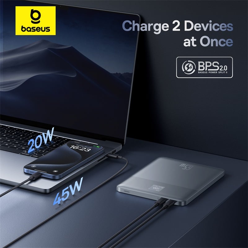 Pin Sạc Dự Phòng Baseus Blade2 Fast-Charging Power Bank with Digital Display Intelligent Edition 12000mAh 65W - Hàng chính hãng