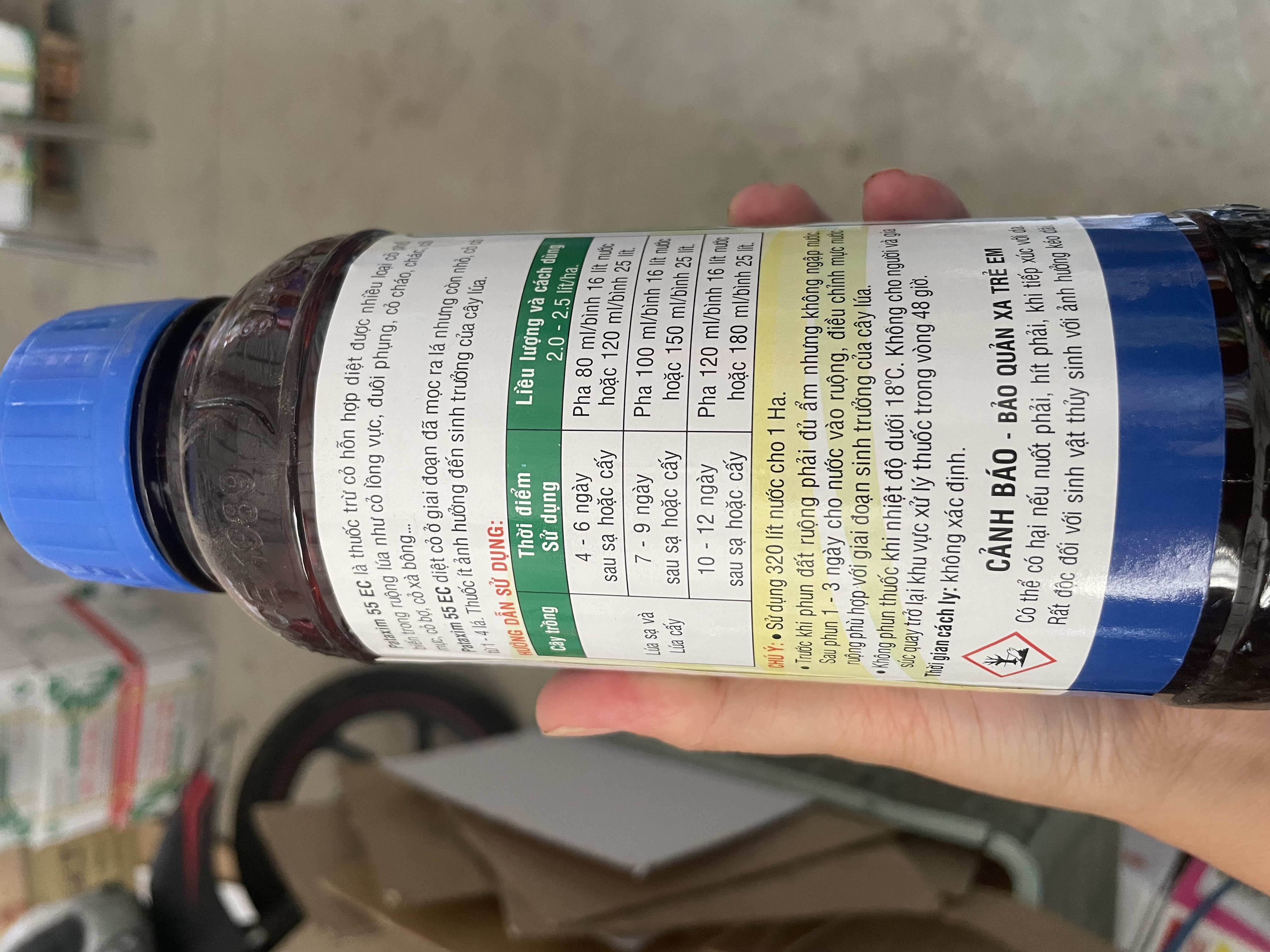 PATAXIM 55EC thuốc trừ cỏ lúa đông xuân lồng vực, đuôi phụng, cháo, chác, bạc bợ, rau mác, rau mương, vẩy ốc...