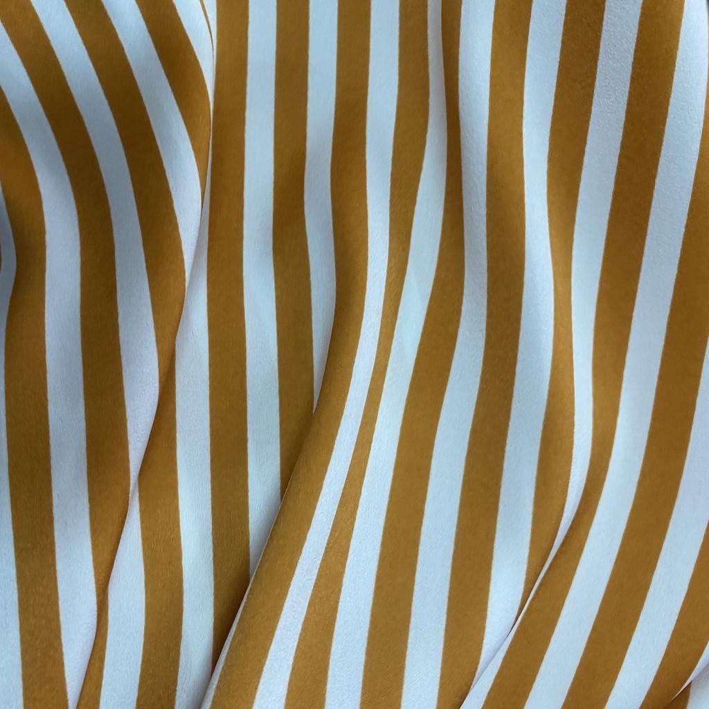 Vải lụa satin sọc cỡ 1cm may áo sơ mi đầm bộ MS10599