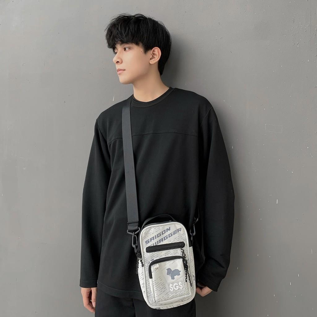 Túi Đeo Chéo Nam, Nữ Dọc In Họa Tiết Báo SAIGON SWAGGER SGS Journal Cross Bag