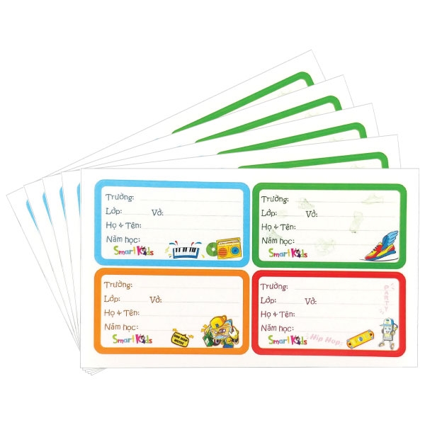 Bộ 3 Nhãn Vở Smart Kid Music SK-LP401 (20 Nhãn)