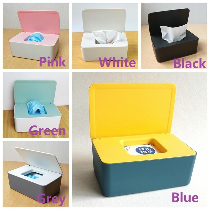Wet Tissue Box Baby Wipes Paper Storage Box Dispenser Holder Household Plastic Dust-proof With Lid Organizer