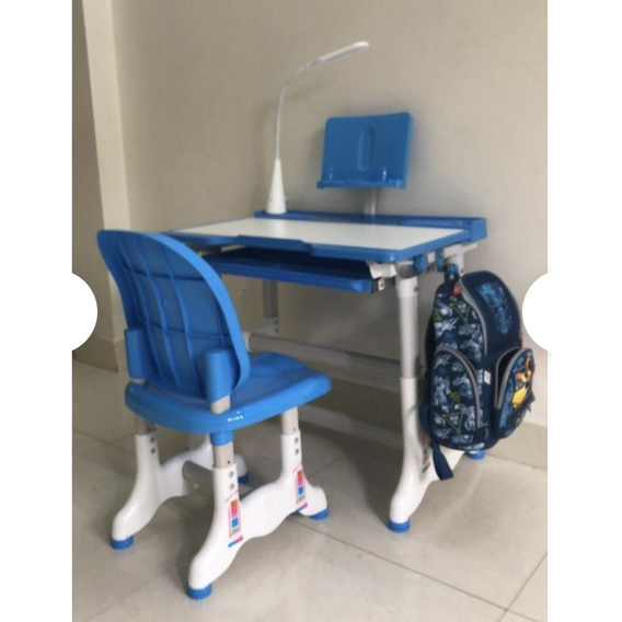 Bộ bàn ghế học sinh chống cận chống gù bàn thông minh có điều chỉnh chiều cao góc nghiêng có giá sách ngăn kéo B05