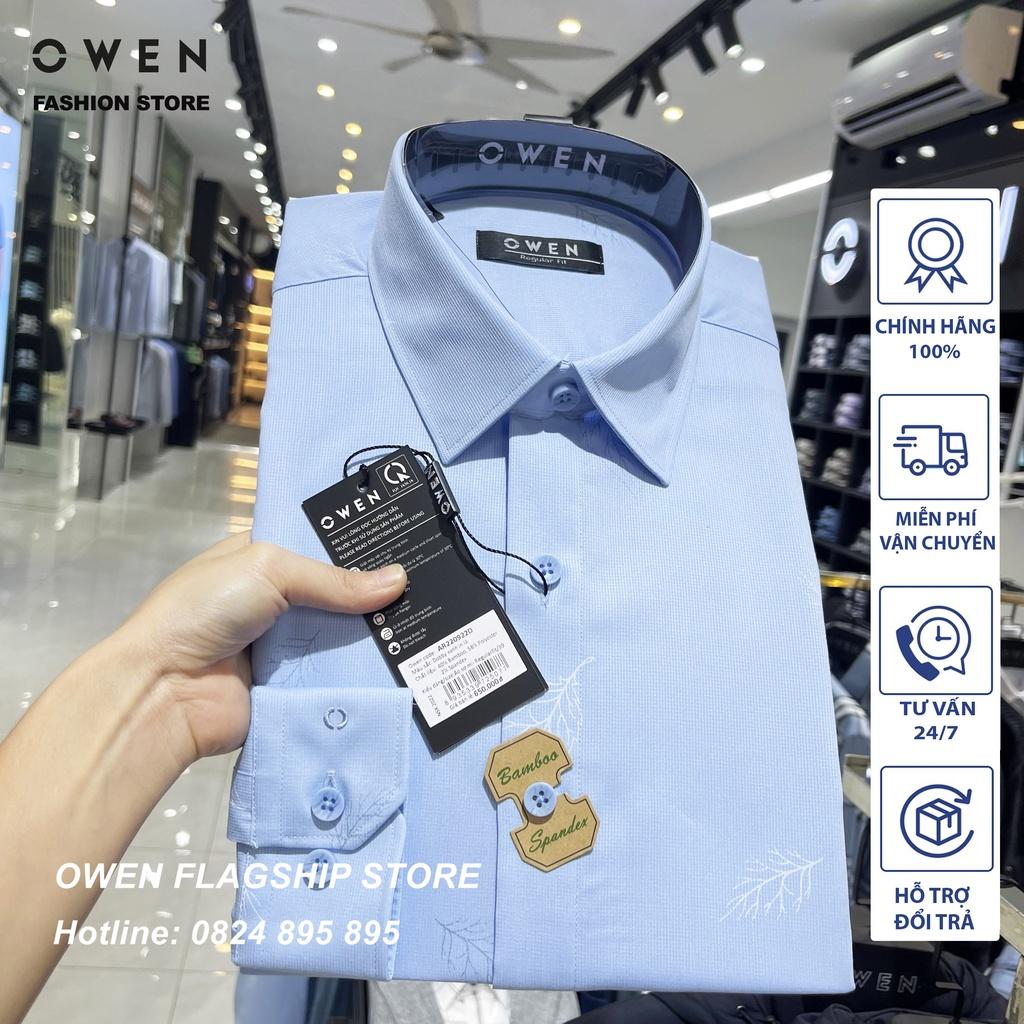 Áo Sơ mi Owen nam dài tay không túi dáng Regular mềm mịn mát Mã AR220922D
