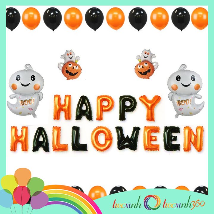 Bộ bong bóng trang trí Happy Halloween (chọn mẫu)