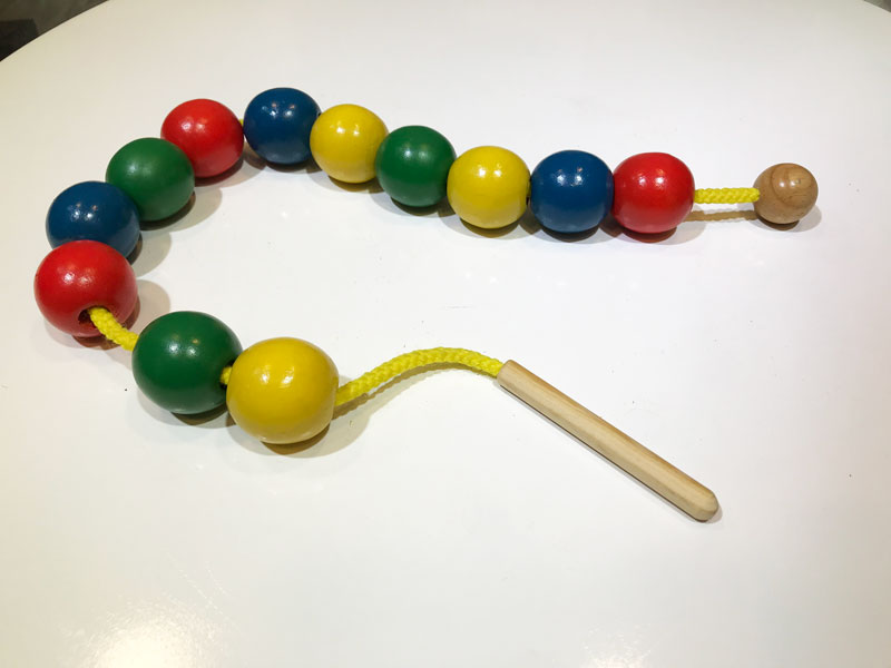 Đồ chơi xâu hạt xỏ dây khối tròn nhiều màu cho bé phát triển kỹ năng vận động tinh, đồ chơi gỗ giáo dục sớm