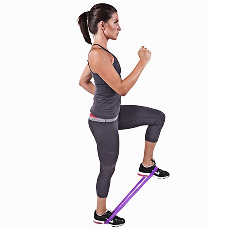 Bộ 4 dây mini band, dây cao su miniband tập chân mông, phụ kiện tập gym