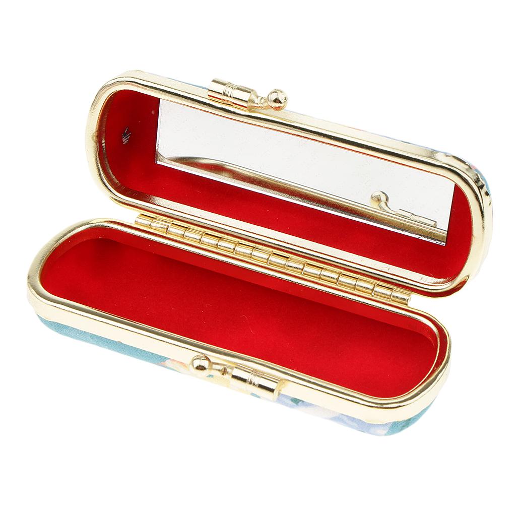 Beauty Design Lipstick Lip Gloss Case Storage Box Balm Holder With Mirror