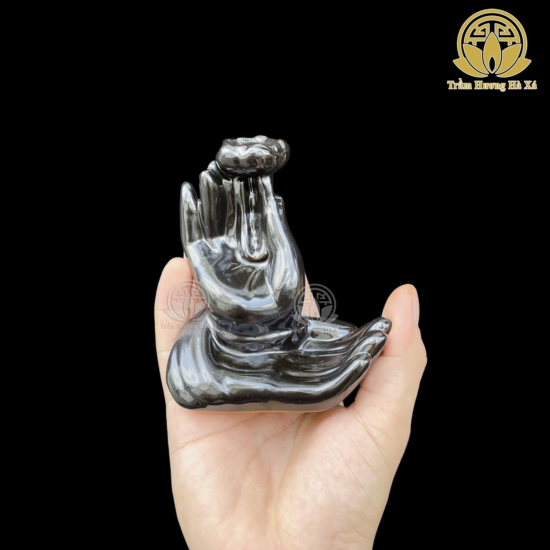 Thác khói xông đốt trầm hương phong thủy bằng sứ tạo khói ngược thu hút tài lộc Trầm Hương Hà Xá