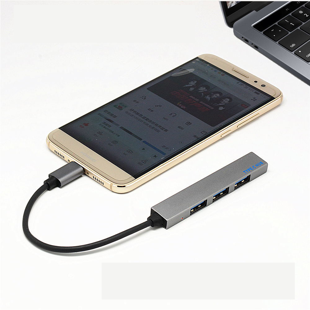 Cáp chuyển Type C ra 4 cổng USB - HUB USB Type c to 4 Port USB