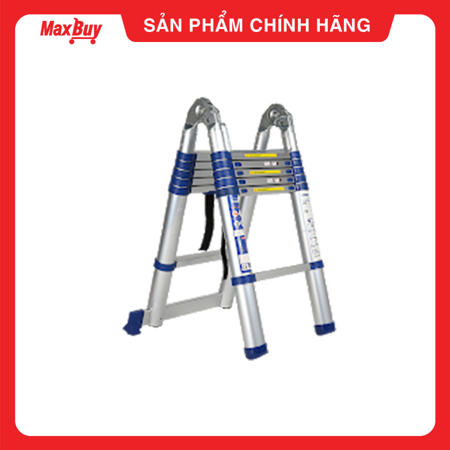 Thang nhôm rút đôi chữ A gấp gọn 6x2 bậc Nikawa NK-38AI-Pri 1.9m chữ A, tải trọng 150kg, sử dụng nhiều tư thế khác nhau