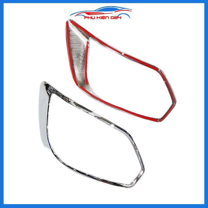 Ốp viền đèn pha hậu mạ crom Soluto 2017-2018-2019-2020-2021-2022 chống trầy trang trí bảo vệ xe