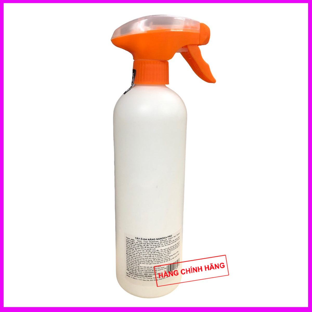 Tẩy ố kính ô tô, ố vàng lazang, logo, nẹp mạ crom Nanoka Clean 250ml