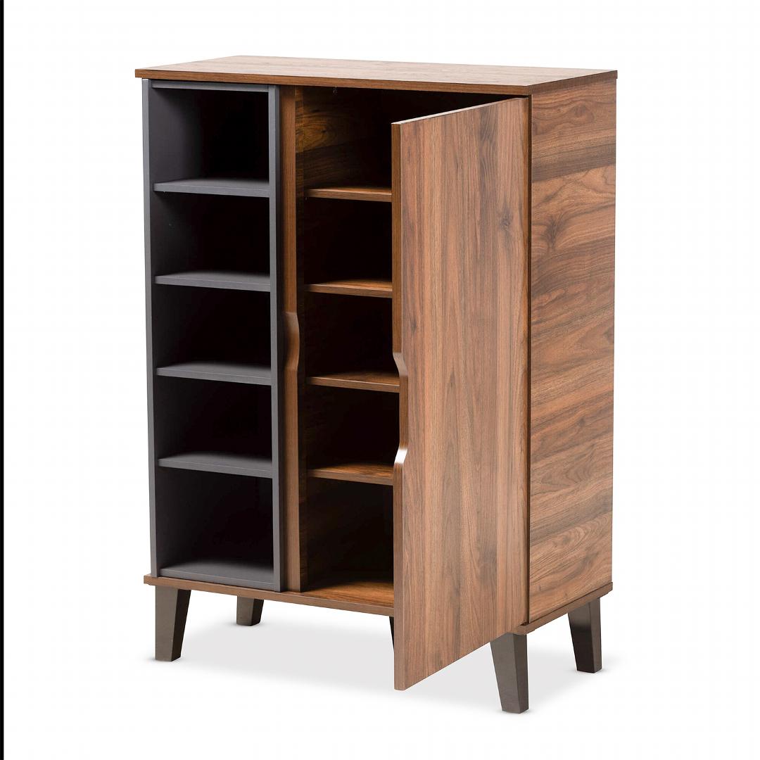 Tủ gỗ để giày hiện đại SMLIFE Rakul | Gỗ MDF dày 17mm chống ẩm | D80xR35xC120cm