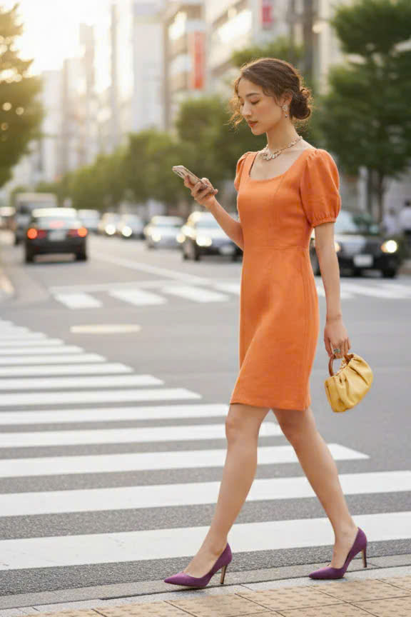 Đầm Chữ A, Đầm Ôm Linen Mơ Nghiền DRE195 thời trang thiết kế Hity