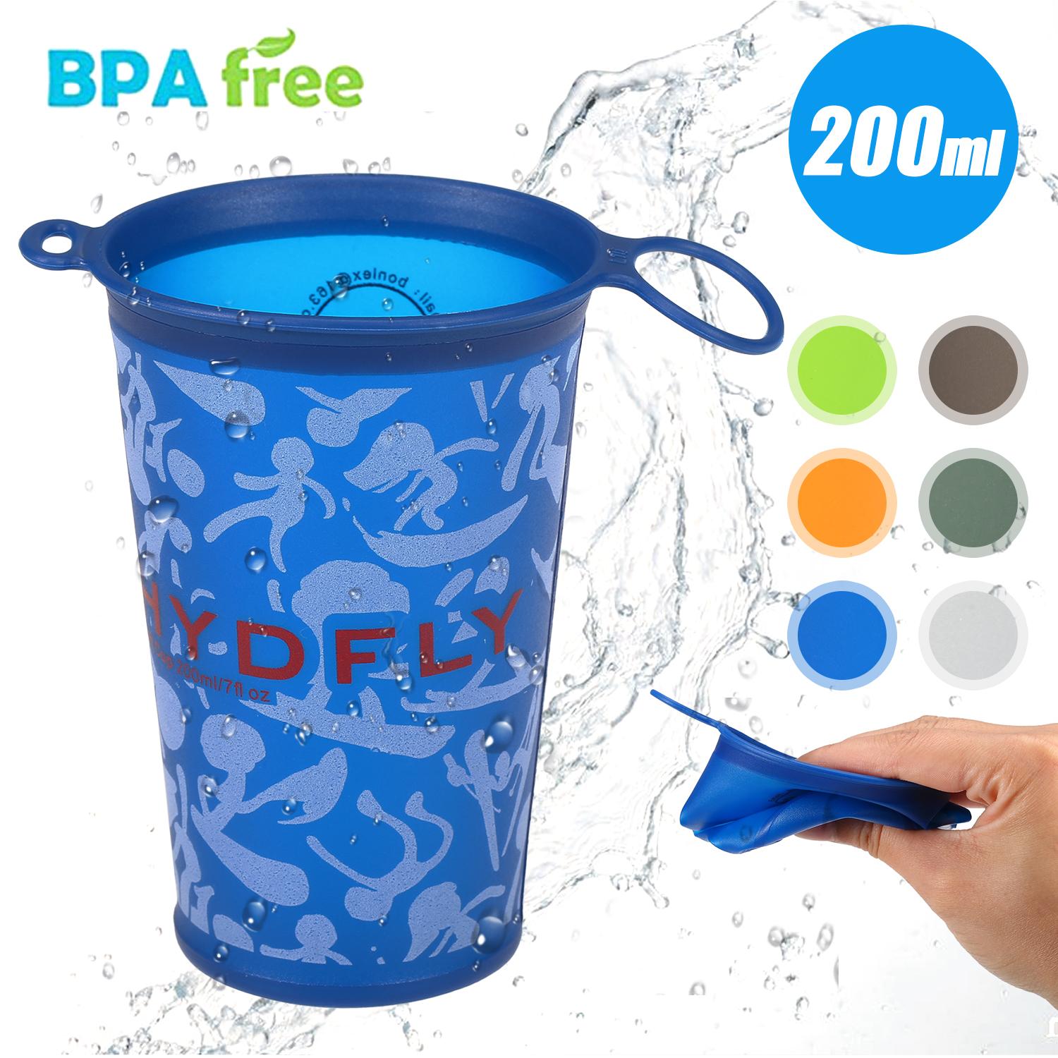 Ly mềm 200ml với kích thước nhỏ gọn và có thể thu gọn, rất hữu ích cho các môn thể thao ngoài trời như thể hình, chơi bóng rổ