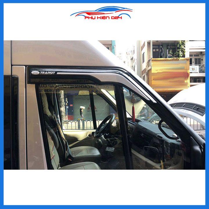 Vè che mưa ô tô Ford Transit 2014-2015-2016-2017-2018-2019-2020-2021 sơn gồ 2 màu nhựa ABS chắn mưa trang trí xe hơi
