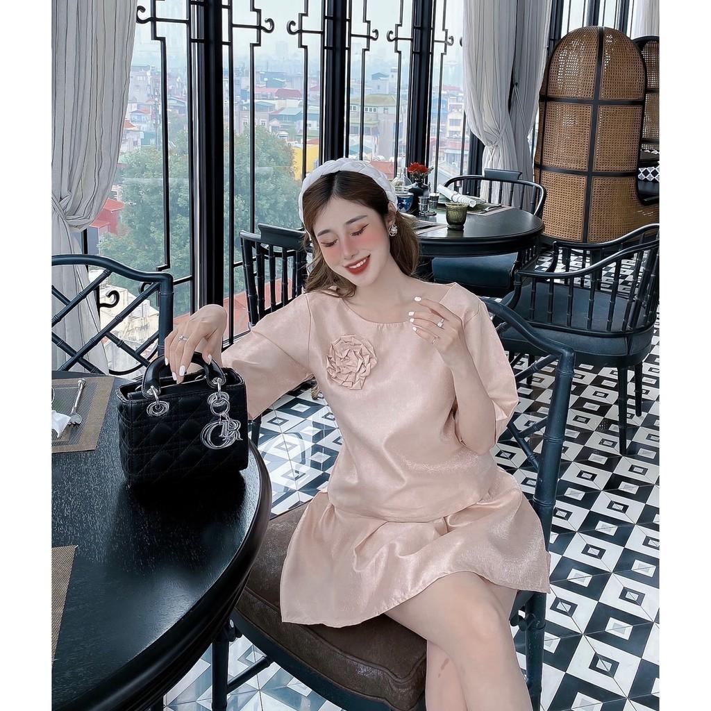 Sét đi tiệc đi chơi suông phồng có ảnh thậtđi chơi đi tiệc đám cưới, du lịch sang chảnh cao cấp PVC