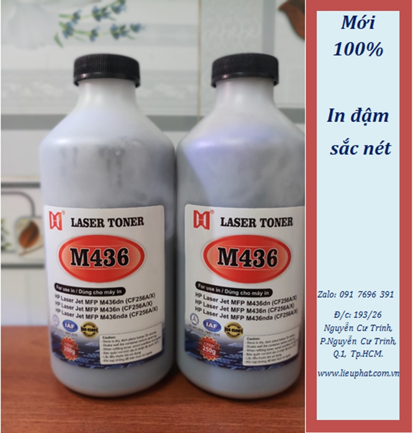 Mực chai nạp cho máy in HP M433a, M436n, M436nda, M438n, M438nda,  M440n, M440nda, M442n, M443nda - đổ cho hộp mực in CF256A, CF256X, 335A, 335X