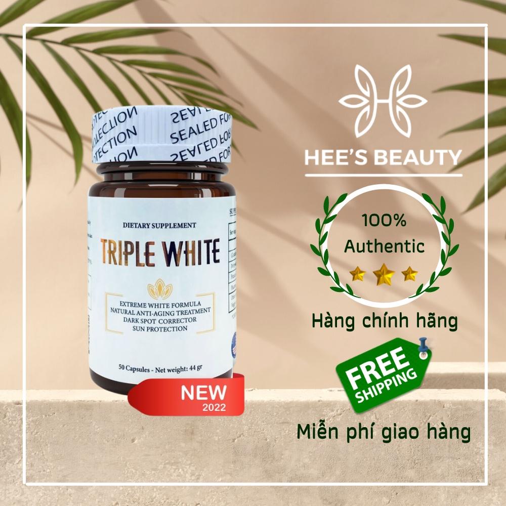 Viên Uống Trắng Da Triple White Glutathione 1200mg - 50 viên - Hee's Beauty Skincare