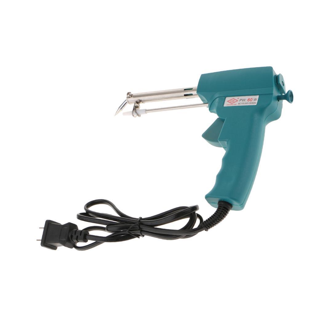 220V 60W Manual Send Tin Gun Electric Soldering Iron Suction Tin Safety US
