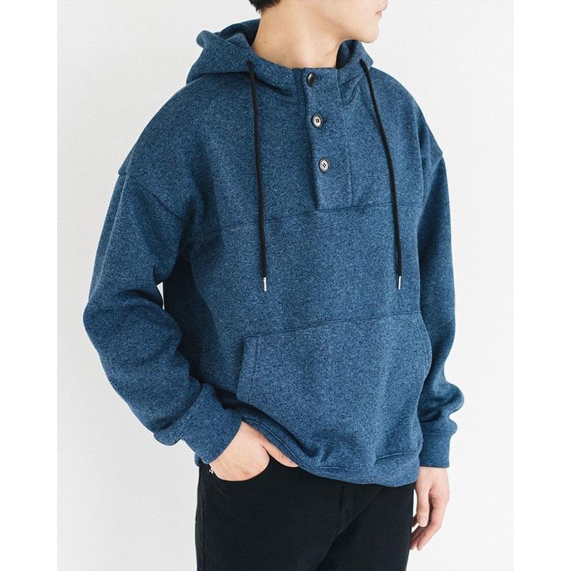 Áo Hoodie nam chất liệu nỉ dày ấm áp SSStutter Button hoodie