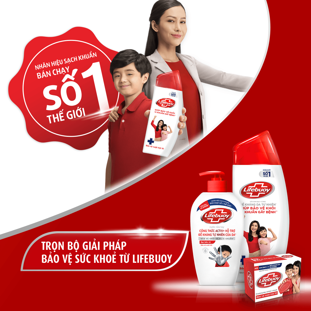 Sữa Tắm Lifebuoy Sạch Khuẩn Chăm Sóc Da Ngăn Ngừa Vi Khuẩn Lây Lan Với Ion Bạc+ Hỗ Trợ Cùng Đề Kháng Da Tự Nhiên 850G