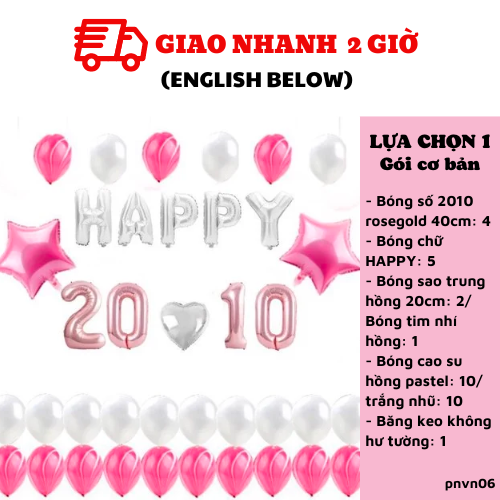 Bộ bóng trang trí 20-10 phụ nữ việt nam pnvn06 - Lựa chọn 1