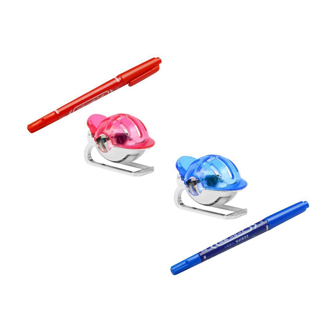 Pack of 2 pcs Golf Ball Liner Marker Line Drawing Alignment Tool Accessories Blue + Red