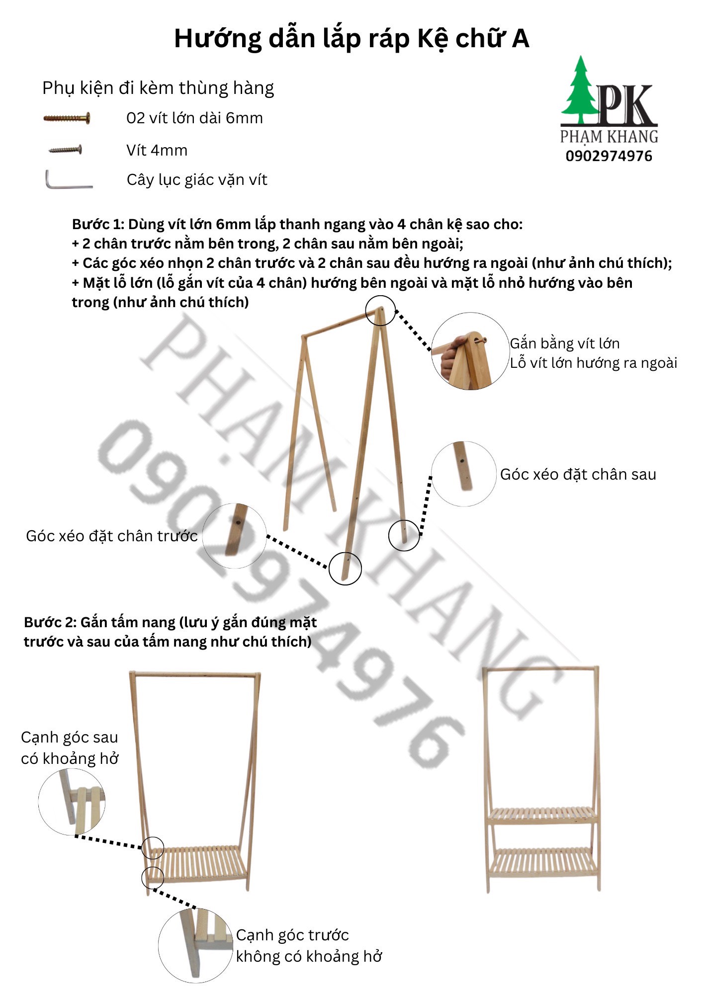 Kệ gỗ treo quần áo chữ A Phạm Khang - Gỗ cao su tự nhiên - Nhiều kích thước 1 tầng/ 2 tầng rộng từ 60 cm/ 80 cm/ 100 cm