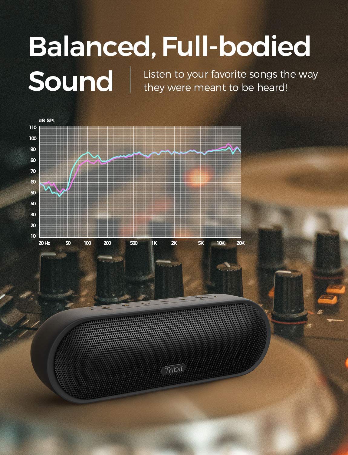 Loa Bluetooth di động Tribit MaxSound Plus, 24w - Hàng Nhập Khẩu