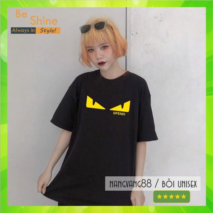 Áo Thun Unisex Form Rộng Mắt Cáo Cực Ngầu DCV In Nhũ Vàng Độc Đáo - Áo Phông Tay Lỡ Cotton Cổ Tròn - Beshine Clothing