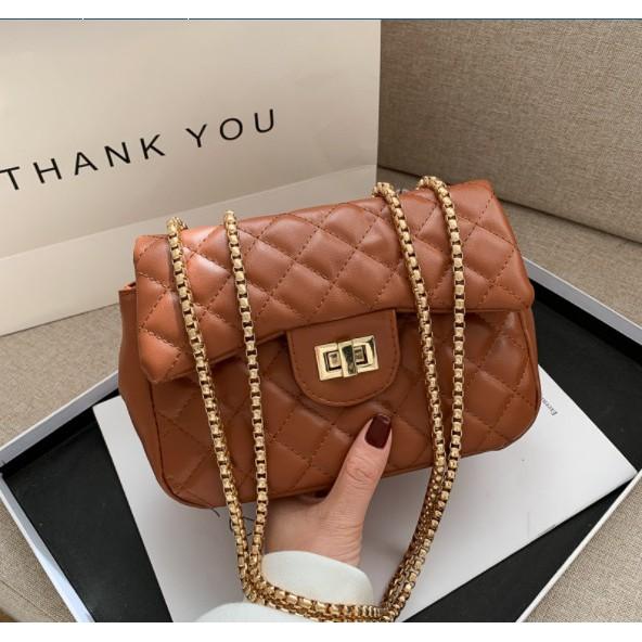 Túi xách nữ đeo chéo da mềm trần trám giá rẻ BAG U TD18