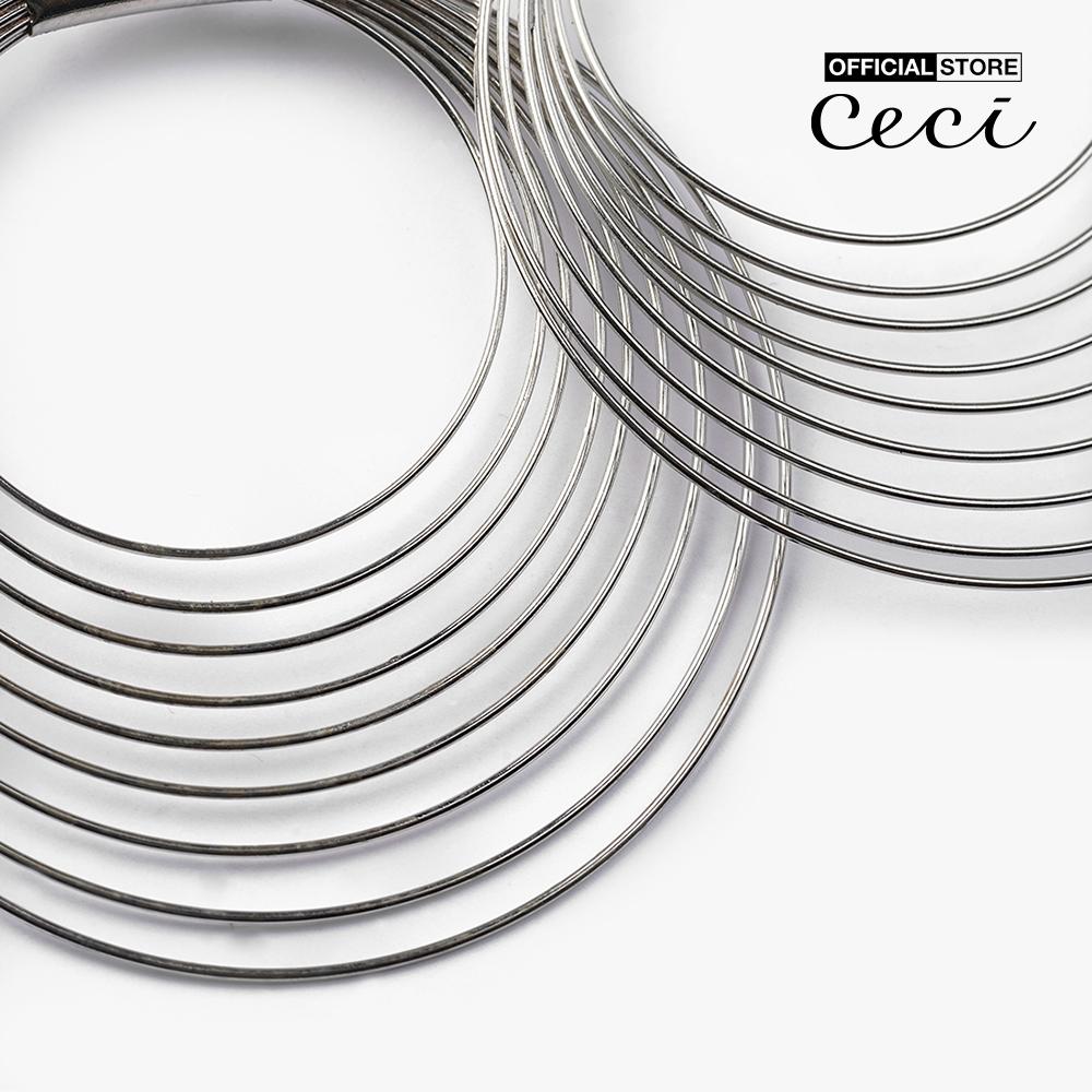 CECI - Khuyên tai nữ dáng tròn nhiều vòng thời trang CC1-02000147